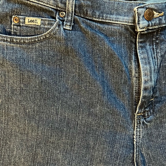 Lee Size 14 Short Straight Leg At The Waist Jeans - Picture 4 of 8